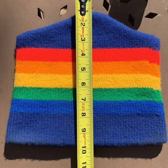 Vintage Ski Hat Wool Striped 80’s Cold Winter Snowboard Rainbow y2k - Picture 5 of 6